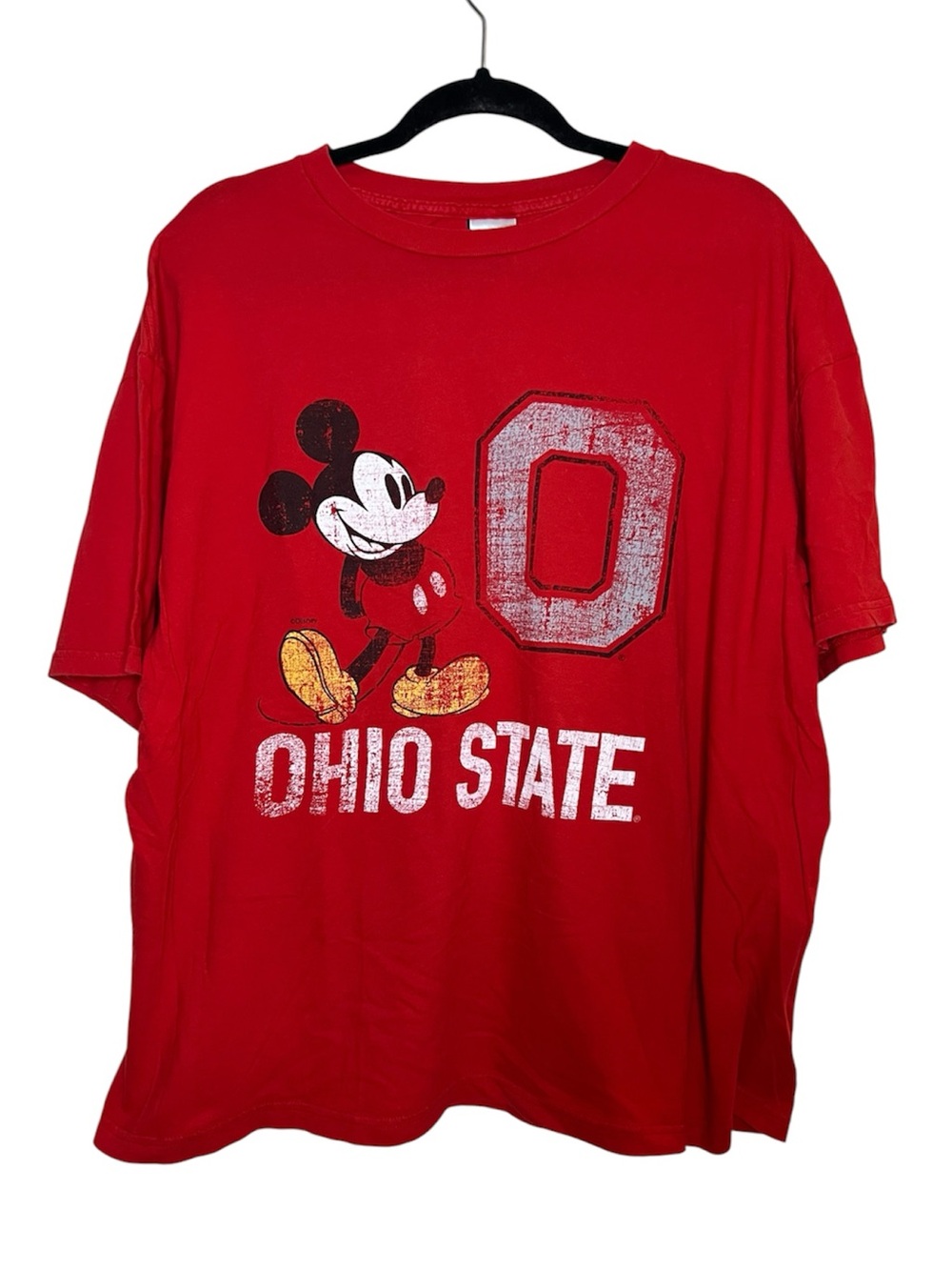 Soffe Vintage 90’s Mickey Mouse Ohio State Buckeyes Red Cotton Tee Size 2X